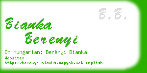 bianka berenyi business card