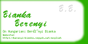 bianka berenyi business card